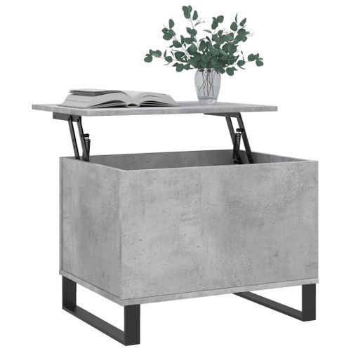 Table basse Gris béton 60x44,5x45 cm Bois d'ingénierie - Photo n°3; ?>