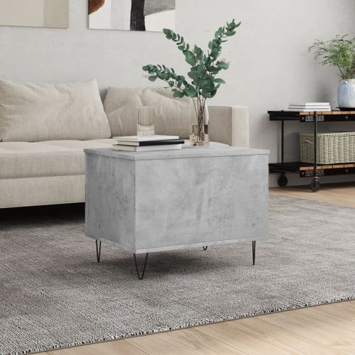 Table basse Gris béton 60x44,5x45 cm Bois d'ingénierie - Photo n°2; ?>