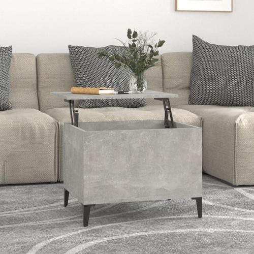 Table basse Gris béton 60x44,5x45 cm Bois d'ingénierie - Photo n°2; ?>