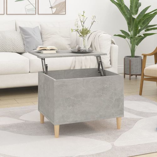 Table basse Gris béton 60x44,5x45 cm Bois d'ingénierie - Photo n°2; ?>