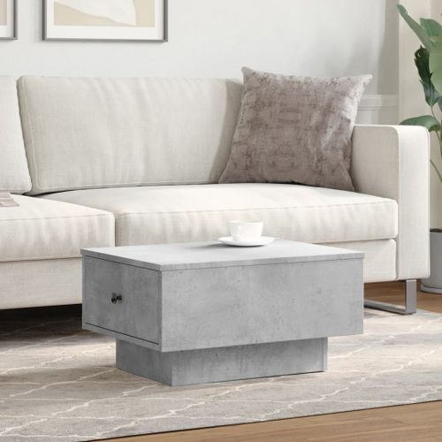 Table basse gris béton 60x45x31 cm bois d'ingénierie - Photo n°3; ?>