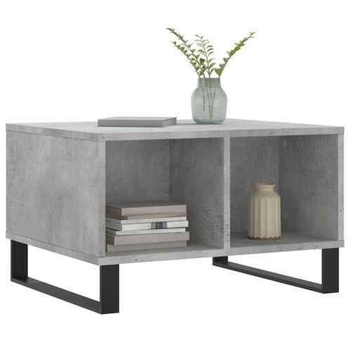 Table basse Gris béton 60x50x36,5 cm Bois d'ingénierie - Photo n°3; ?>