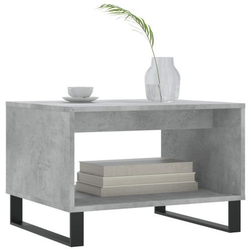 Table basse gris béton 60x50x40 cm bois d'ingénierie - Photo n°3; ?>