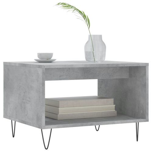 Table basse gris béton 60x50x40 cm bois d'ingénierie - Photo n°3; ?>