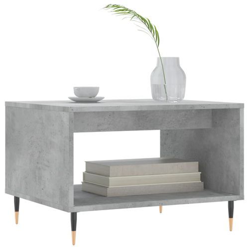 Table basse gris béton 60x50x40 cm bois d'ingénierie - Photo n°3; ?>