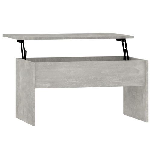 Table basse Gris béton 80x50,5x41,5 cm Bois d'ingénierie - Photo n°2; ?>