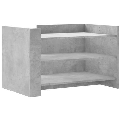 Table basse gris béton 80x50x50 cm bois d'ingénierie - Photo n°2; ?>