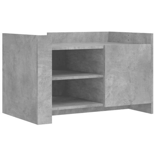 Table basse gris béton 80x50x50 cm bois d'ingénierie - Photo n°2; ?>