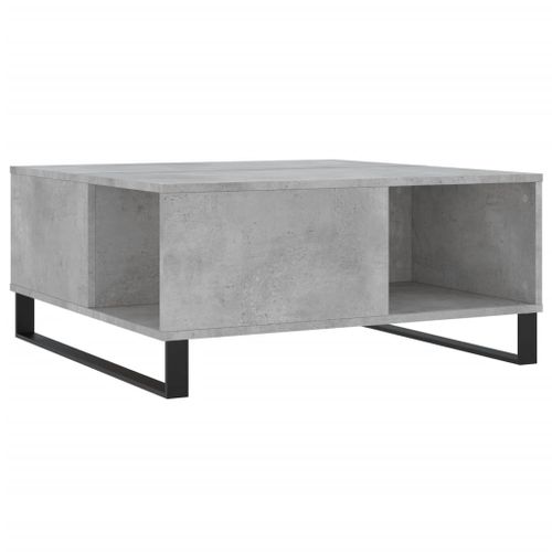 Table basse gris béton 80x80x36,5 cm bois d'ingénierie - Photo n°2; ?>