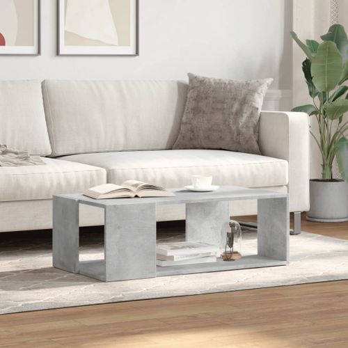 Table basse gris béton 89,5x48x30 cm bois d'ingénierie - Photo n°3; ?>