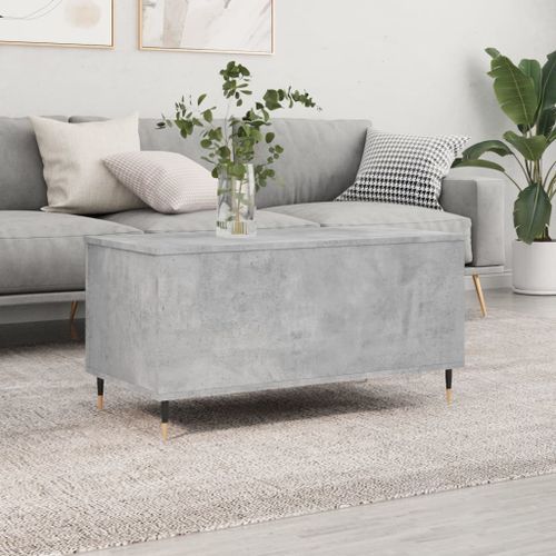 Table basse Gris béton 90x44,5x45 cm Bois d'ingénierie - Photo n°2; ?>