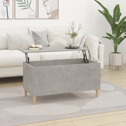 Table basse Gris béton 90x44,5x45 cm Bois d'ingénierie - Photo n°2; ?>