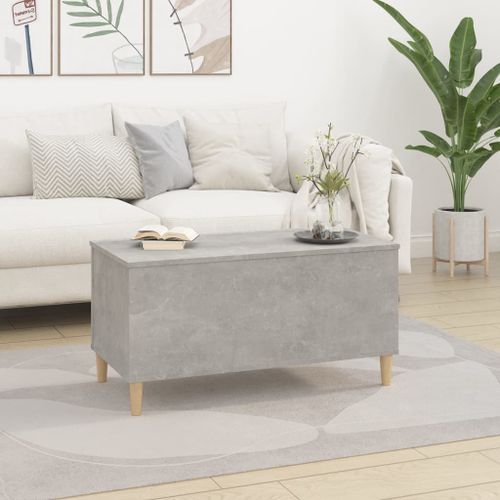 Table basse Gris béton 90x44,5x45 cm Bois d'ingénierie - Photo n°3; ?>