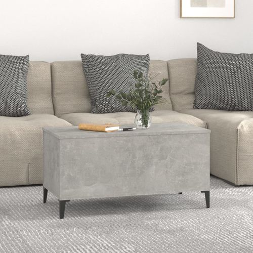 Table basse Gris béton 90x44,5x45 cm Bois d'ingénierie - Photo n°3; ?>