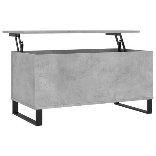 Table basse Gris béton 90x44,5x45 cm Bois d'ingénierie - Photo n°2; ?>