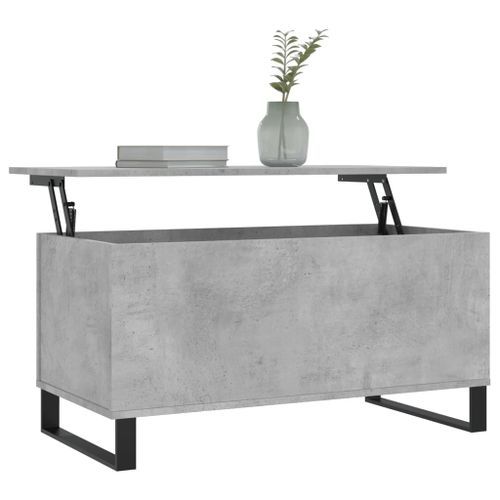 Table basse Gris béton 90x44,5x45 cm Bois d'ingénierie - Photo n°3; ?>