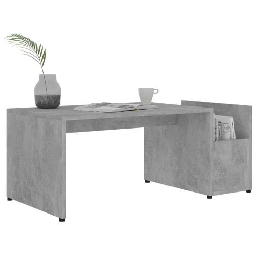 Table basse Gris béton 90x45x35 cm - Photo n°3; ?>