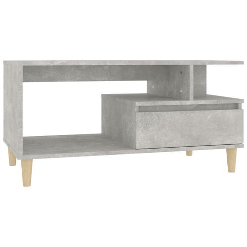 Table basse Gris béton 90x49x45 cm Bois d'ingénierie - Photo n°2; ?>