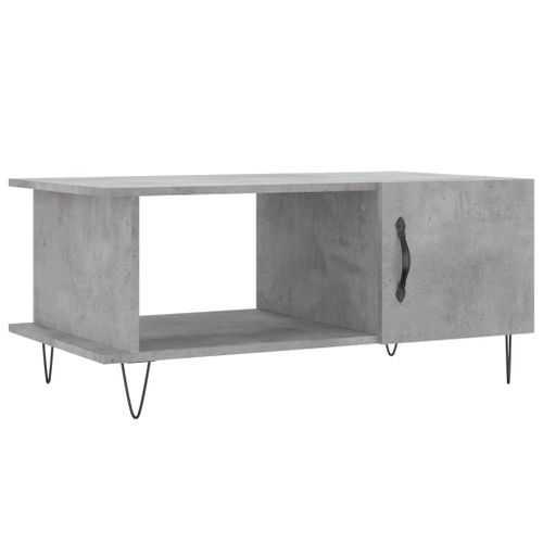 Table basse gris béton 90x50x40 cm bois d'ingénierie - Photo n°2; ?>