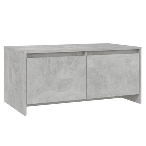 Table basse Gris béton 90x50x41,5 cm - Photo n°2; ?>