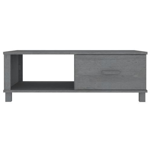 Table basse Gris foncé 100x55x35 cm Bois massif de pin - Photo n°3; ?>