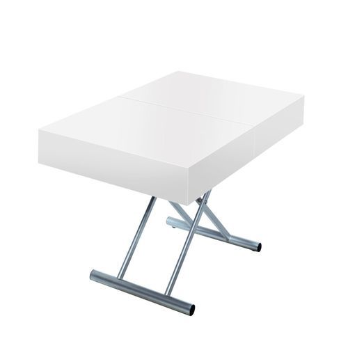 Table basse laquée blanche relevable Casy - Photo n°3; ?>