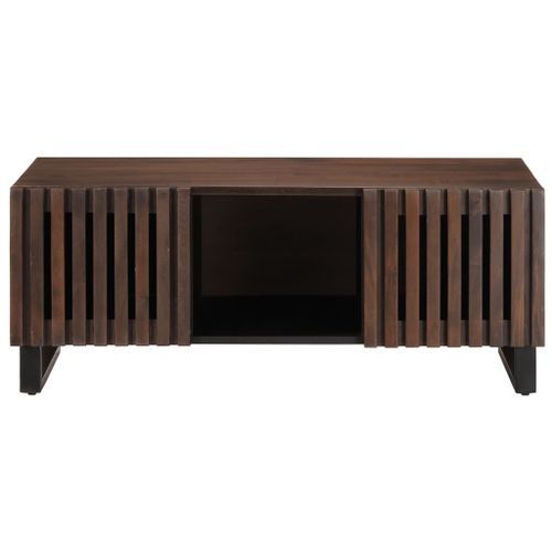 Table basse marron 100x55x40 cm bois de manguier massif - Photo n°2; ?>