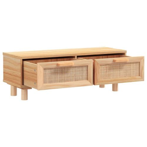 Table basse Marron 80x40x30 cm Bois d'ingénierie et pin massif - Photo n°3; ?>