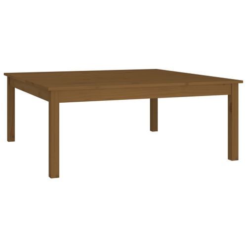 Table basse Marron miel 100x100x40 cm Bois massif de pin - Photo n°2; ?>