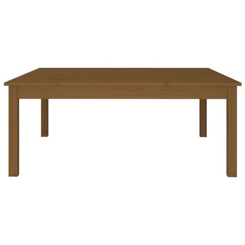 Table basse Marron miel 100x100x40 cm Bois massif de pin - Photo n°3; ?>