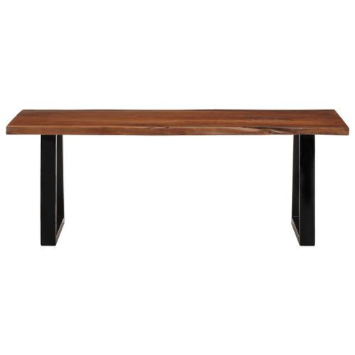 Table basse marron miel 110x55x40 cm bois massif d'acacia - Photo n°2; ?>