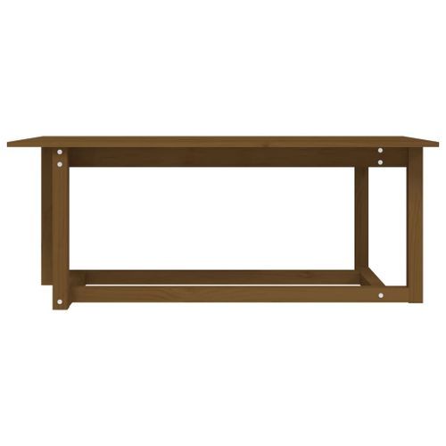 Table basse Marron miel 110x55x45 cm Bois massif de pin - Photo n°3; ?>