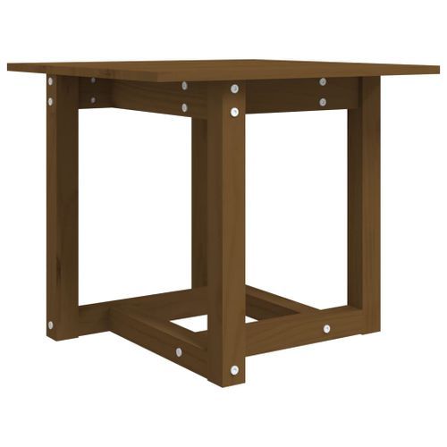 Table basse Marron miel 50x50x45 cm Bois massif de pin - Photo n°2; ?>