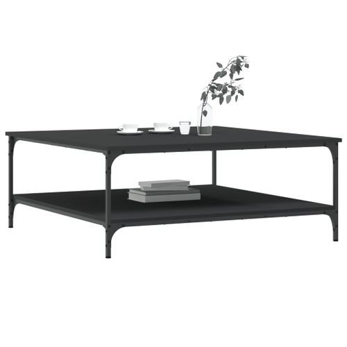 Table basse noir 100x100x40 cm bois d'ingénierie - Photo n°3; ?>