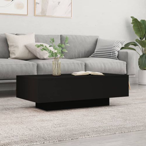 Table basse noir 100x49,5x31 cm bois d'ingénierie - Photo n°2; ?>