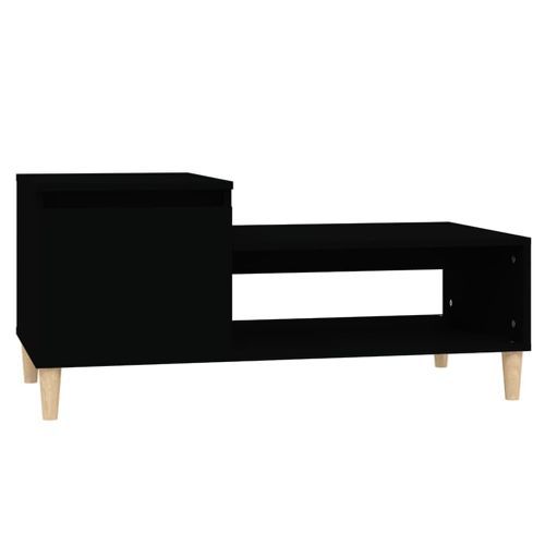 Table basse Noir 100x50x45 cm Bois d'ingénierie - Photo n°2; ?>