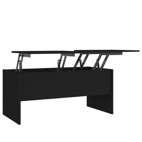 Table basse noir 102x50,5x46,5 cm bois d'ingénierie - Photo n°2; ?>