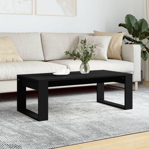 Table basse noir 102x50x35 cm bois d'ingénierie - Photo n°2; ?>