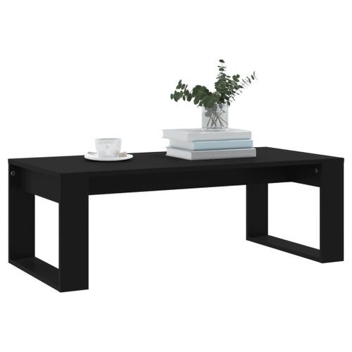 Table basse noir 102x50x35 cm bois d'ingénierie - Photo n°3; ?>