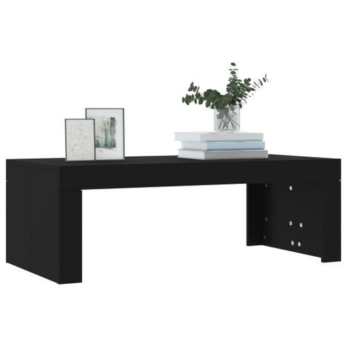 Table basse noir 102x50x36 cm bois d'ingénierie - Photo n°3; ?>