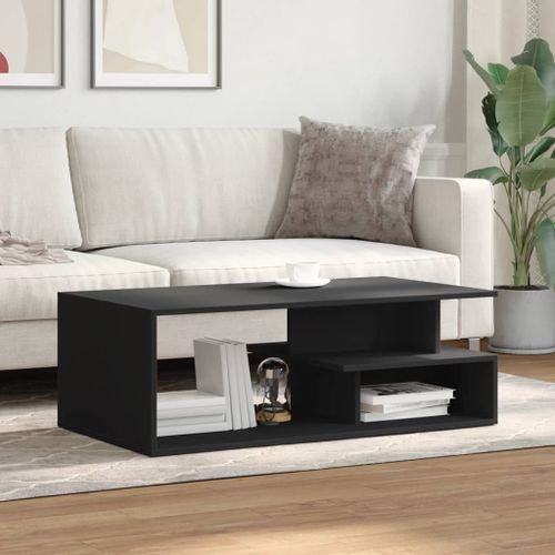 Table basse noir 102x55x35 cm bois d'ingénierie - Photo n°3; ?>