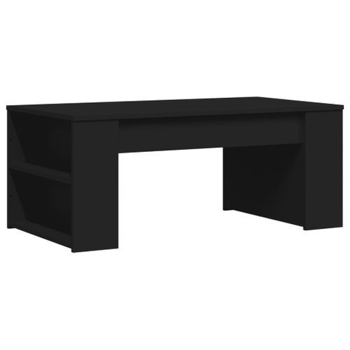 Table basse noir 102x55x42 cm bois d'ingénierie - Photo n°2; ?>