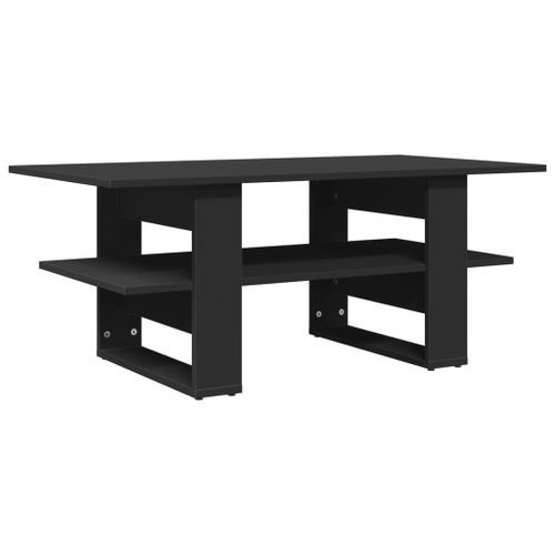 Table basse noir 102x55x42 cm bois d'ingénierie - Photo n°2; ?>