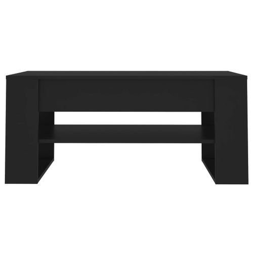 Table basse Noir 102x55x45 cm Bois d'ingénierie - Photo n°2; ?>