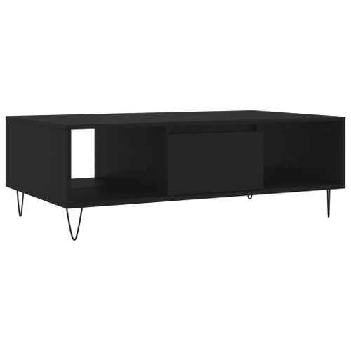 Table basse noir 104x60x35 cm bois d'ingénierie - Photo n°2; ?>