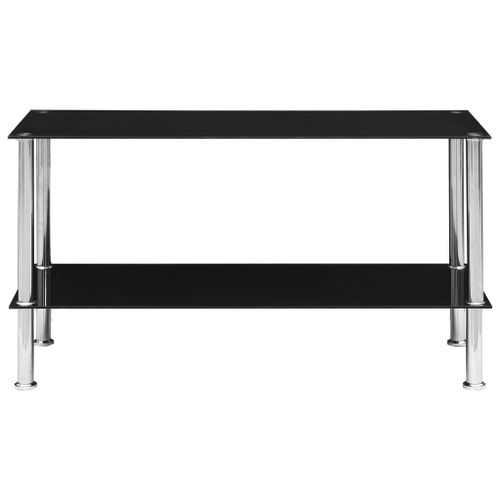Table basse Noir 110x43x60 cm Verre trempé Louza - Photo n°2; ?>