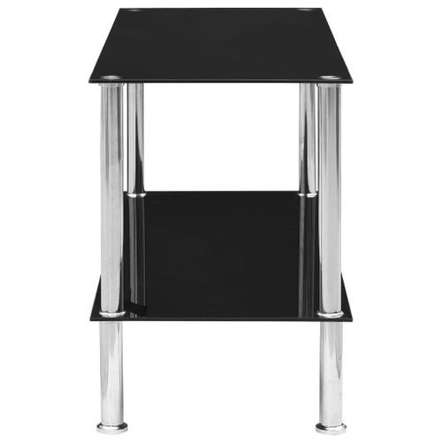 Table basse Noir 110x43x60 cm Verre trempé Louza - Photo n°3; ?>