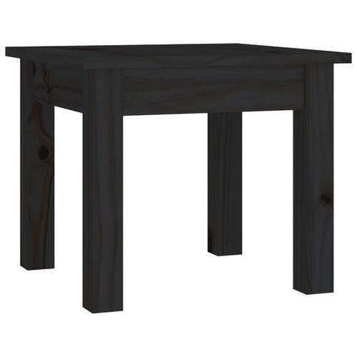 Table basse Noir 35x35x30 cm Bois massif de pin - Photo n°2; ?>