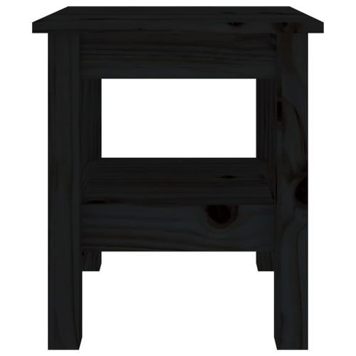 Table basse Noir 35x35x40 cm Bois massif de pin - Photo n°3; ?>