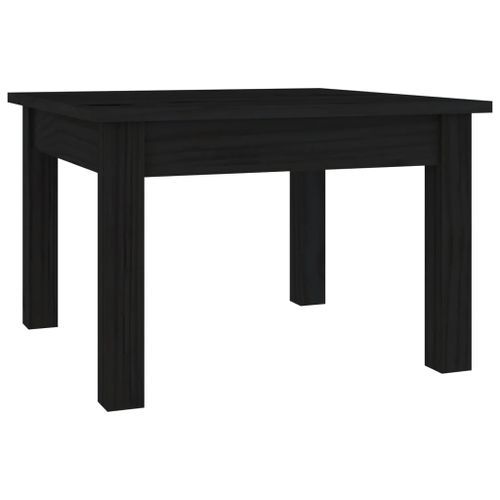 Table basse Noir 45x45x30 cm Bois massif de pin - Photo n°2; ?>